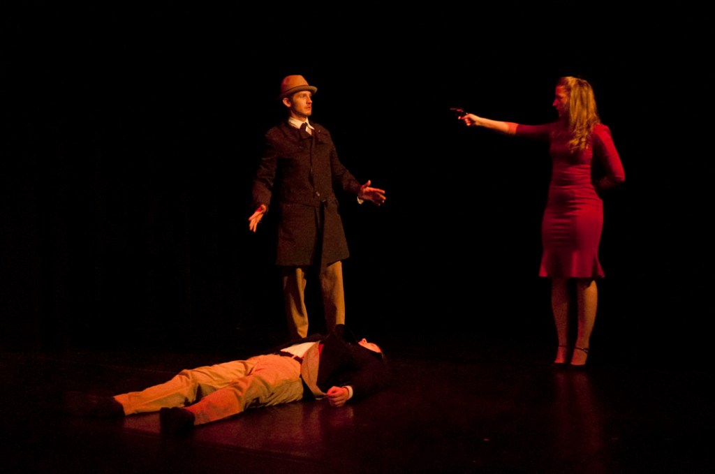 Constance Wookey, Matthew Hansen and Travis James in Toast. Photograph © Lauren Bryant