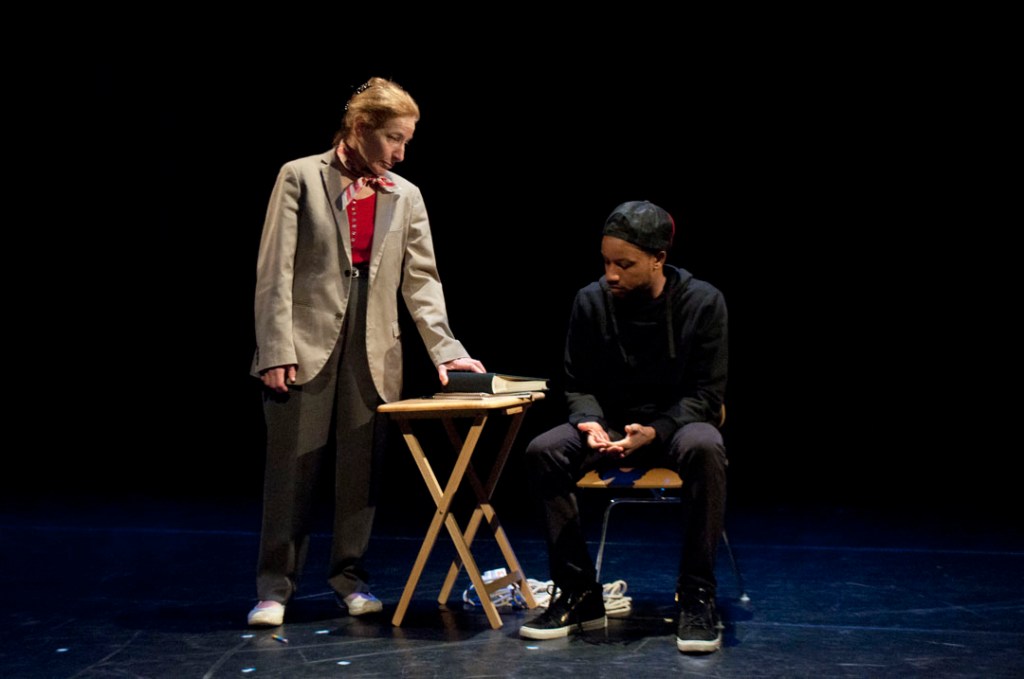 Constance Cooper and Donnell E. Smith in Obituary Wanted. Photograph © Lauren Bryant