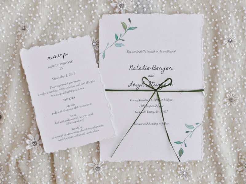 Wedding Invitation and reply card.