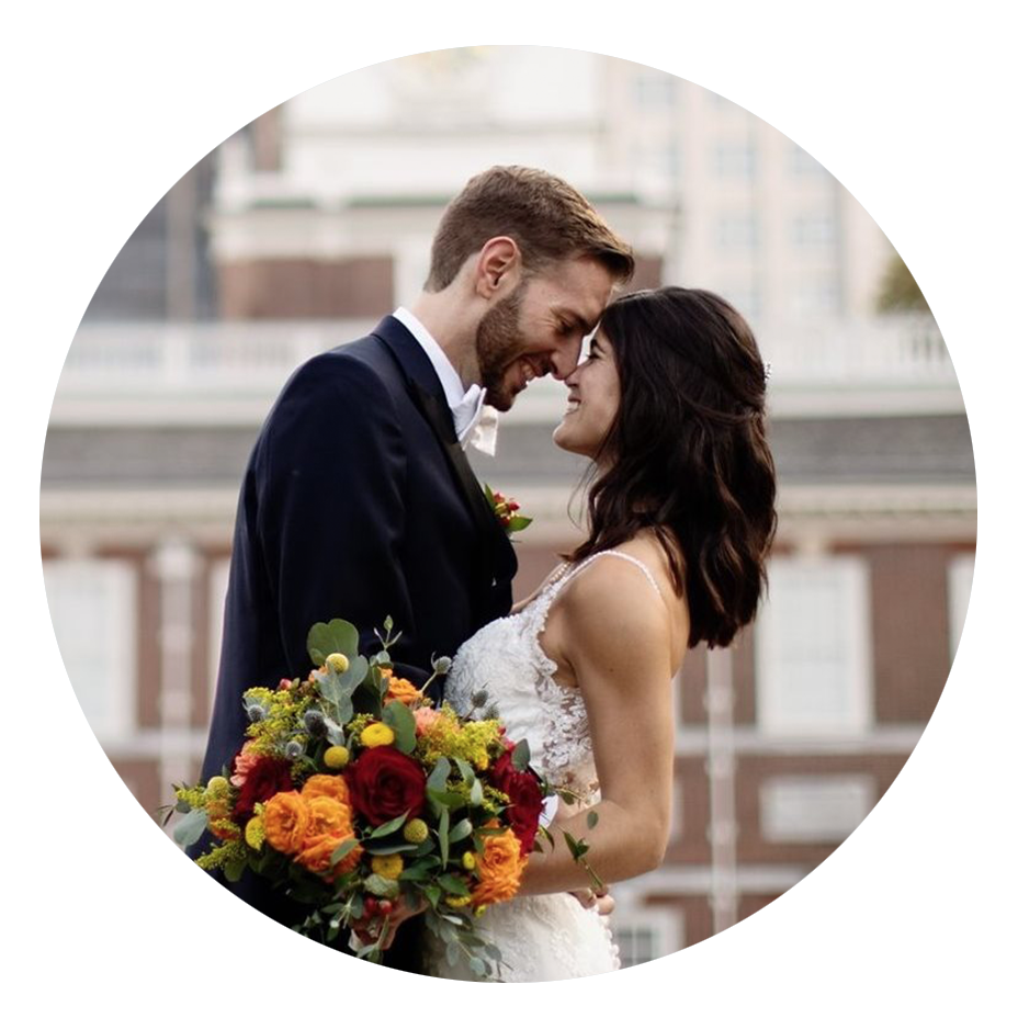 Wedding portrait of Tory and Brian